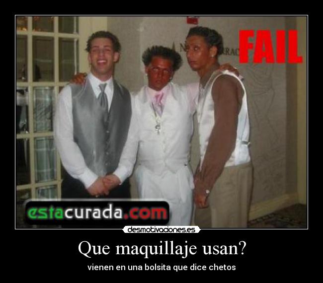 Que maquillaje usan? - vienen en una bolsita que dice chetos