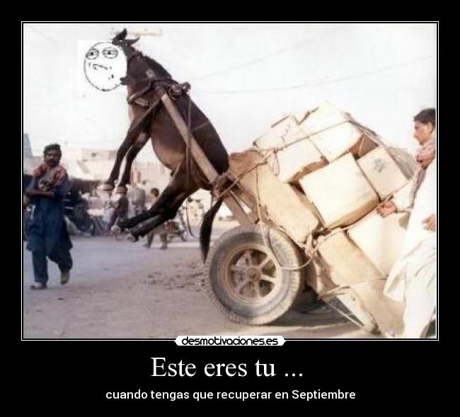 Este eres tu ... - cuando tengas que recuperar en Septiembre