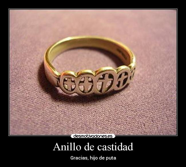 Anillo de castidad - Gracias, hijo de puta