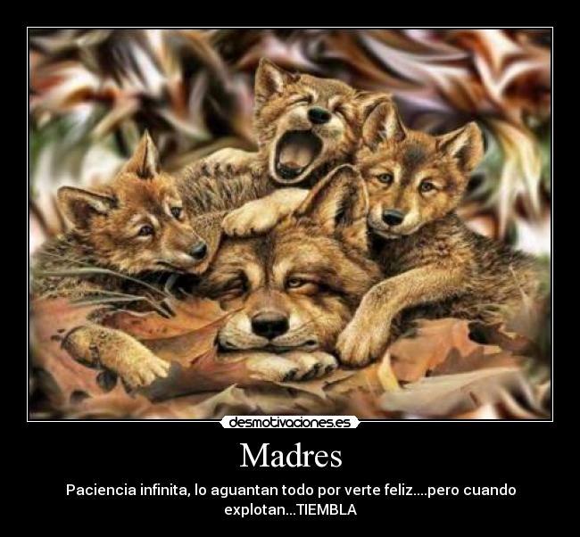 Madres - Paciencia infinita, lo aguantan todo por verte feliz....pero cuando explotan...TIEMBLA