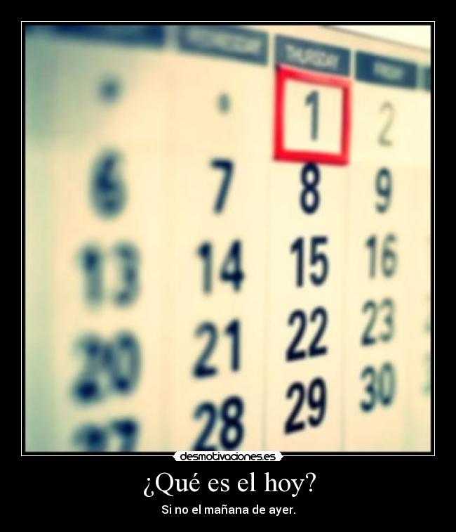 ¿Qué es el hoy? -