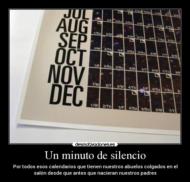 Un minuto de silencio -
