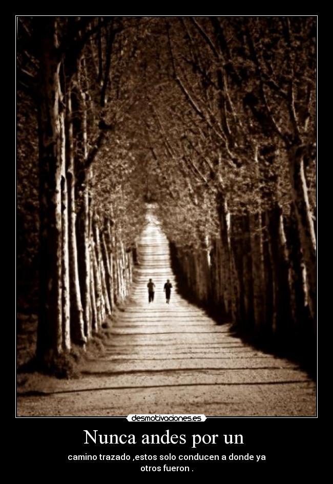 Nunca andes por un  - 