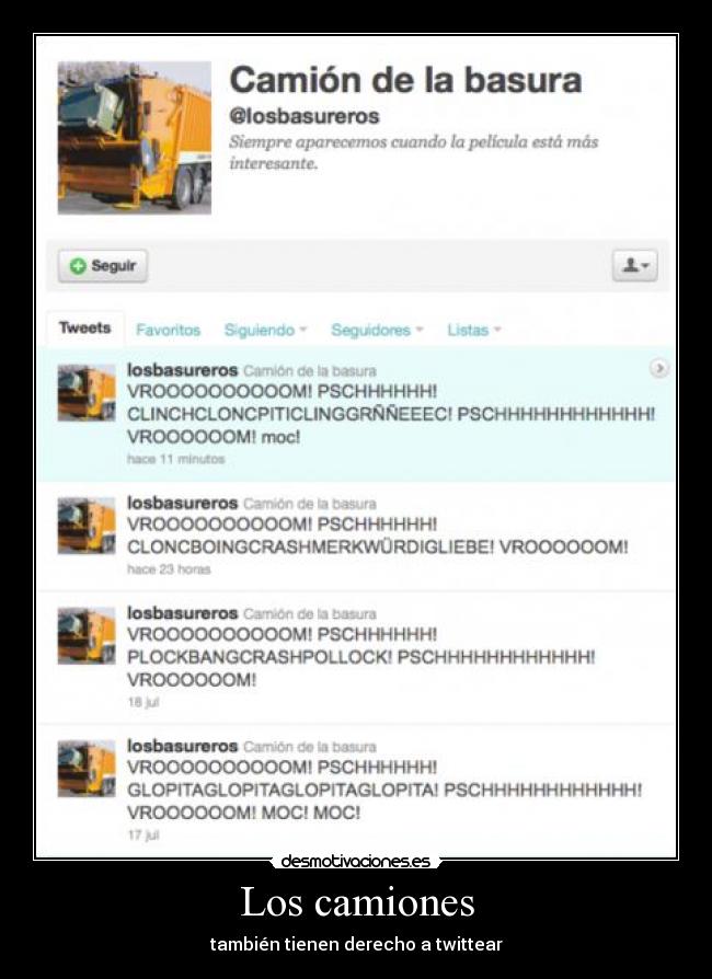 Los camiones - también tienen derecho a twittear