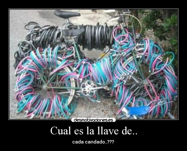 Cual es la llave de.. - cada candado..???