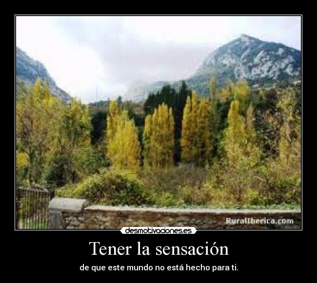 Tener la sensación -