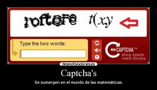 carteles captcha matematicas desmotivaciones