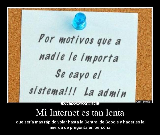 Mi Internet es tan lenta - 