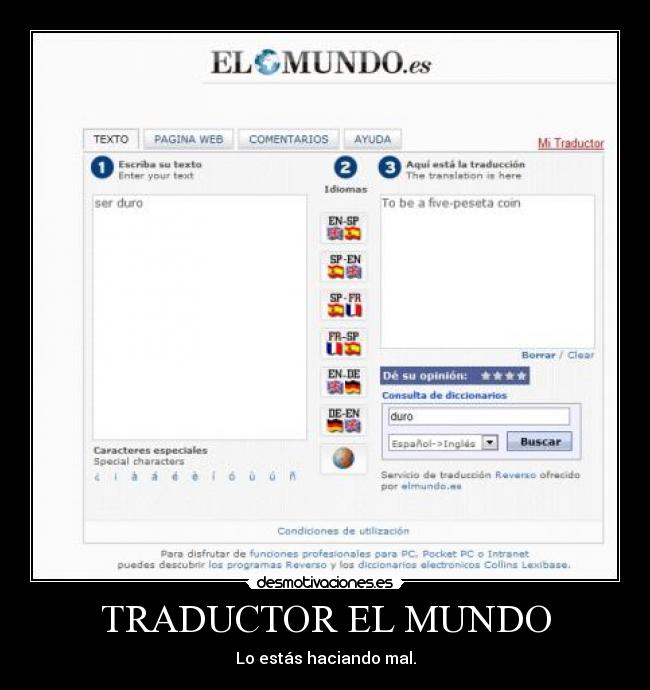 TRADUCTOR EL MUNDO - 