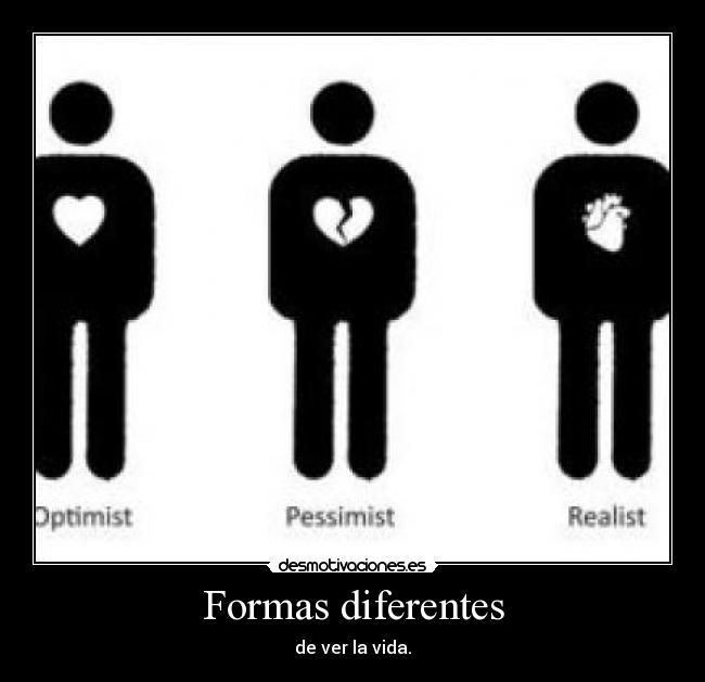 Formas diferentes - de ver la vida.