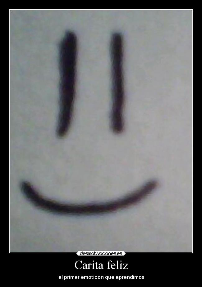 Carita feliz - el primer emoticon que aprendimos