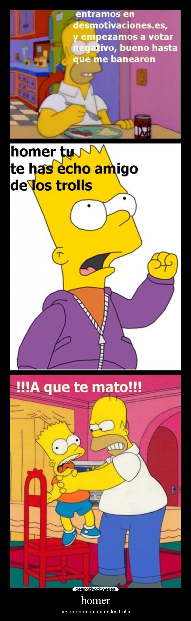 homer - se ha echo amigo de los trolls