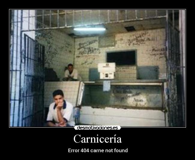 Carnicería - Error 404 carne not found