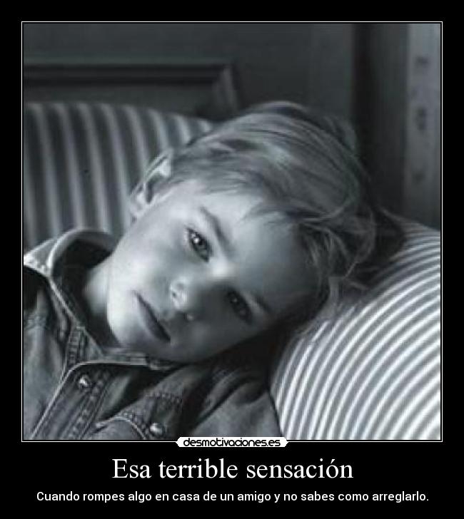 Esa terrible sensación - Cuando rompes algo en casa de un amigo y no sabes como arreglarlo.