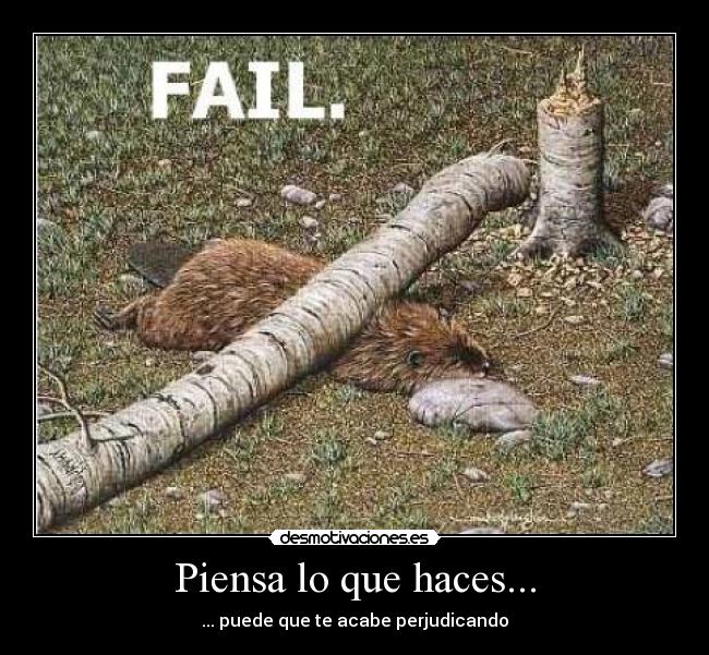 Piensa lo que haces... -