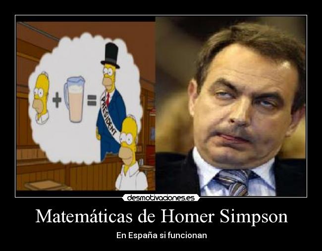 Matemáticas de Homer Simpson - En España si funcionan
