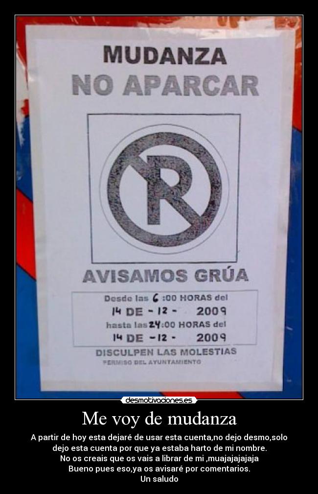 Me voy de mudanza - 