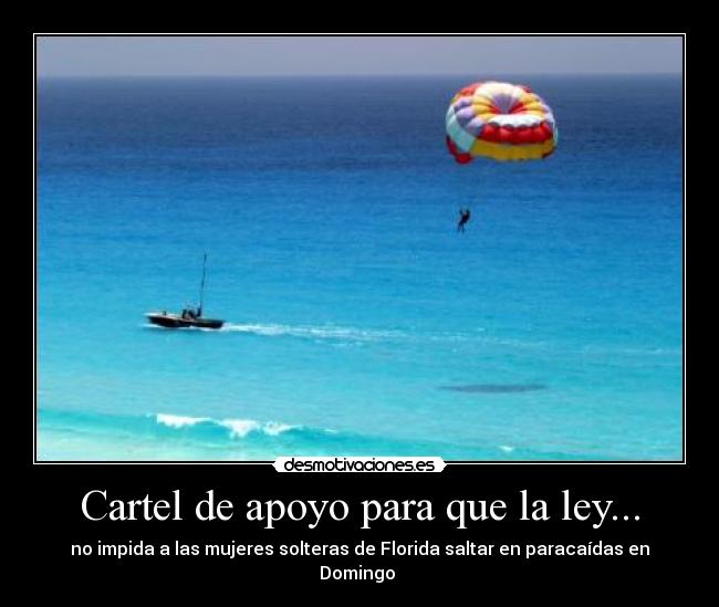 Cartel de apoyo para que la ley... -