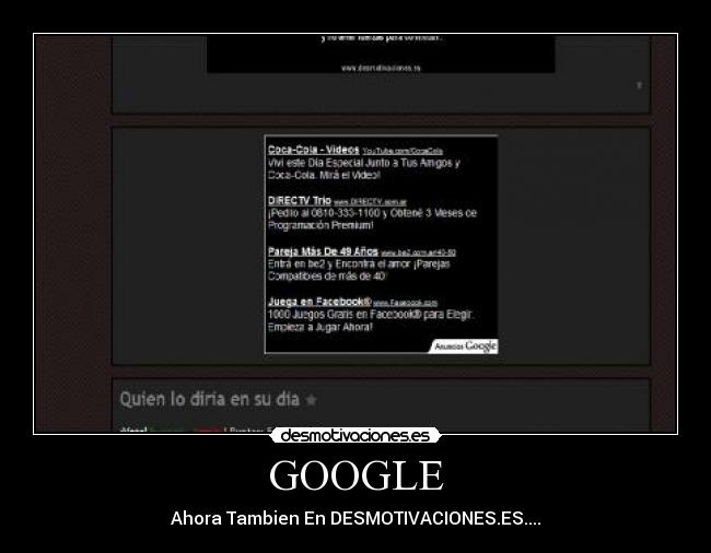 GOOGLE - Ahora Tambien En DESMOTIVACIONES.ES....