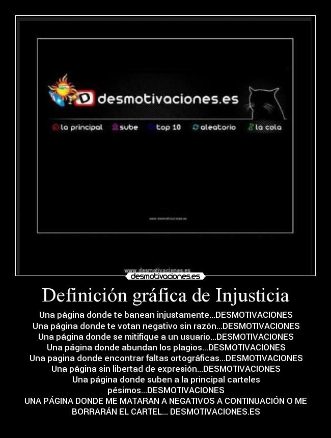 carteles desmotivaciones denuncia injusticia baneo desmotivaciones