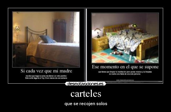 carteles - que se recojen solos