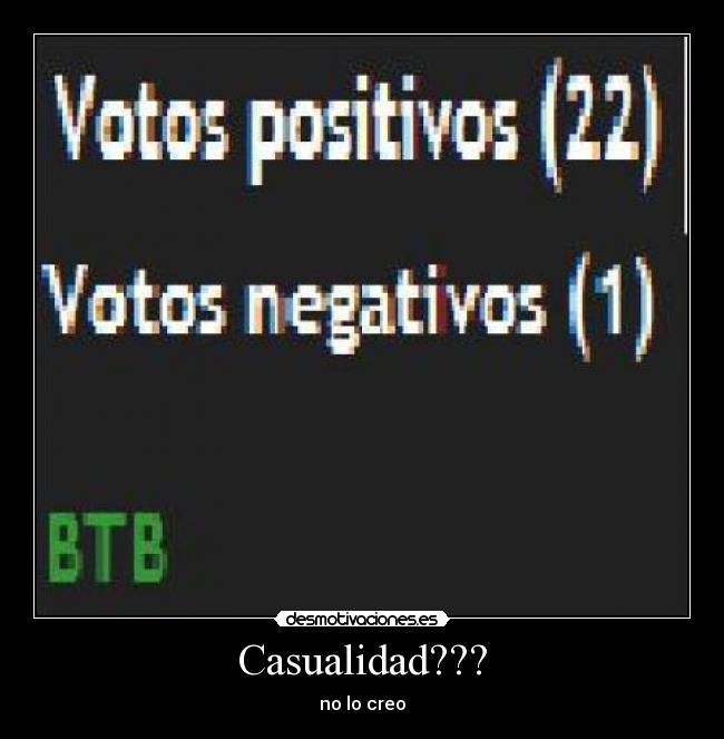 Casualidad??? -