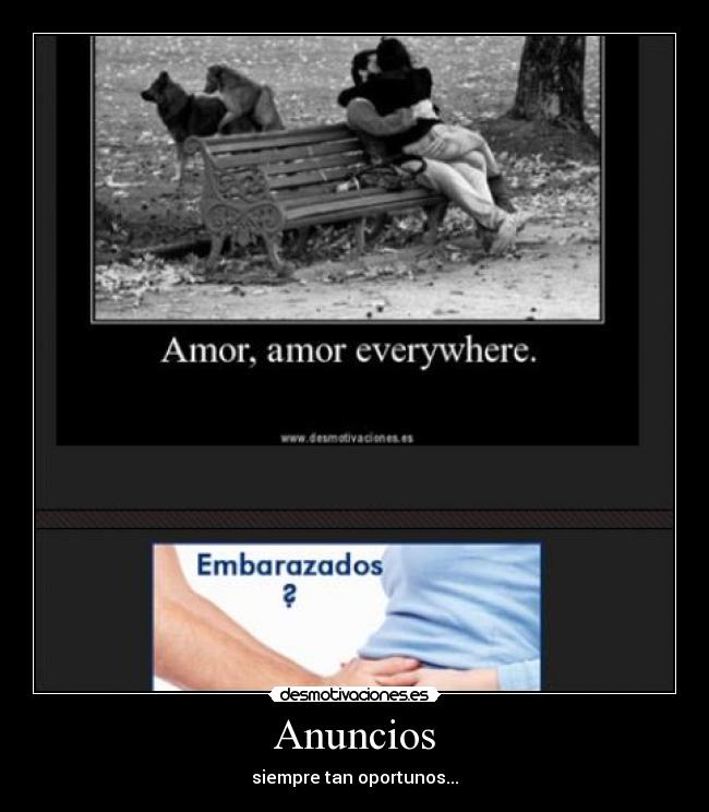 Anuncios - siempre tan oportunos...