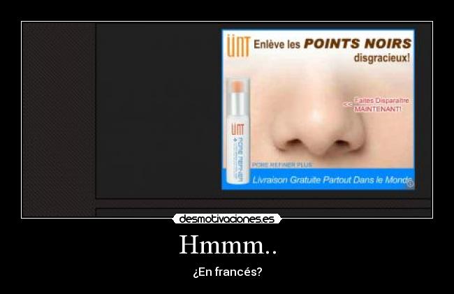 Hmmm.. - ¿En francés?