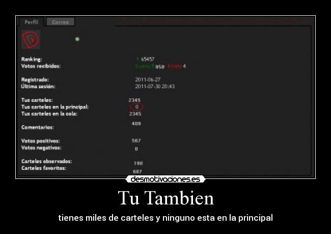 Tu Tambien - tienes miles de carteles y ninguno esta en la principal