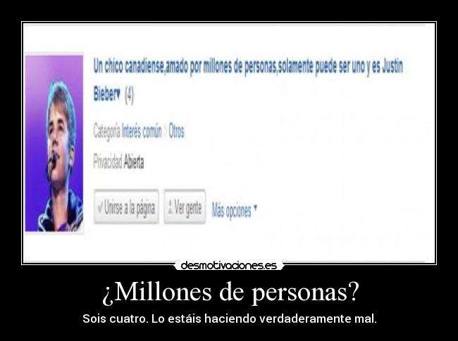 ¿Millones de personas? -