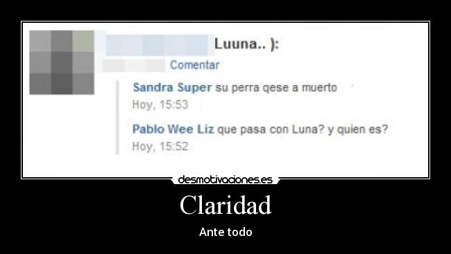 Claridad - Ante todo