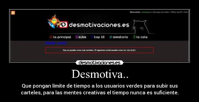 carteles tiempo limite desmotivaciones