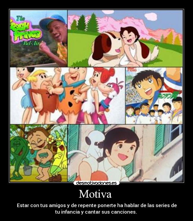 carteles los frutis marcos heidi oliver benji los picapiedra principe bel air desmotivaciones