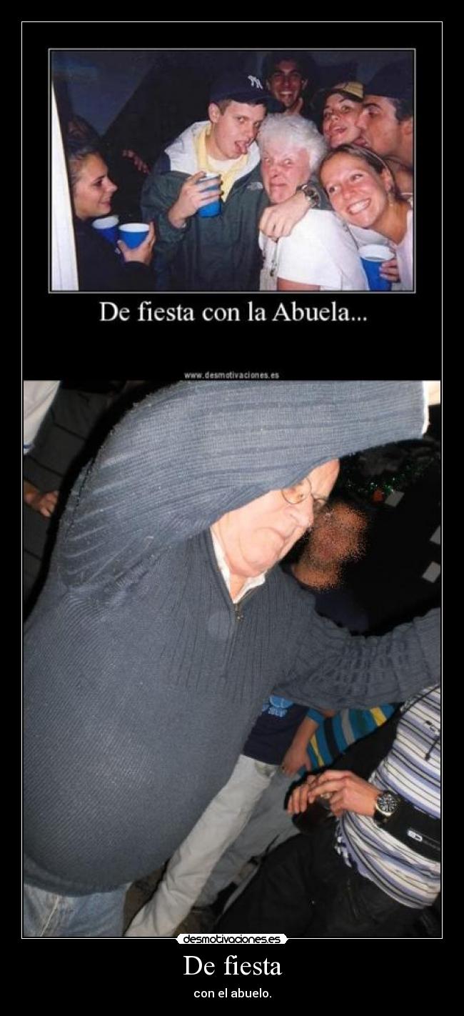 De fiesta - con el abuelo.