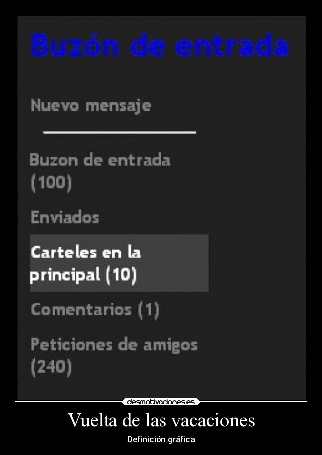 Vuelta de las vacaciones -