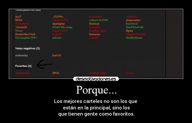 Porque... -