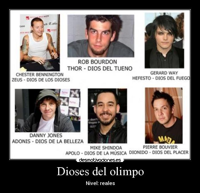 Dioses del olimpo - Nivel: reales