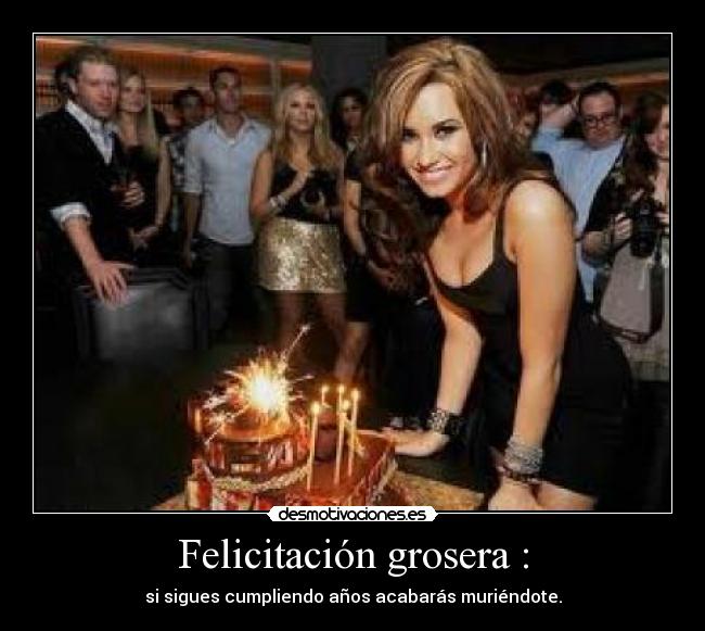 Felicitación grosera : - 