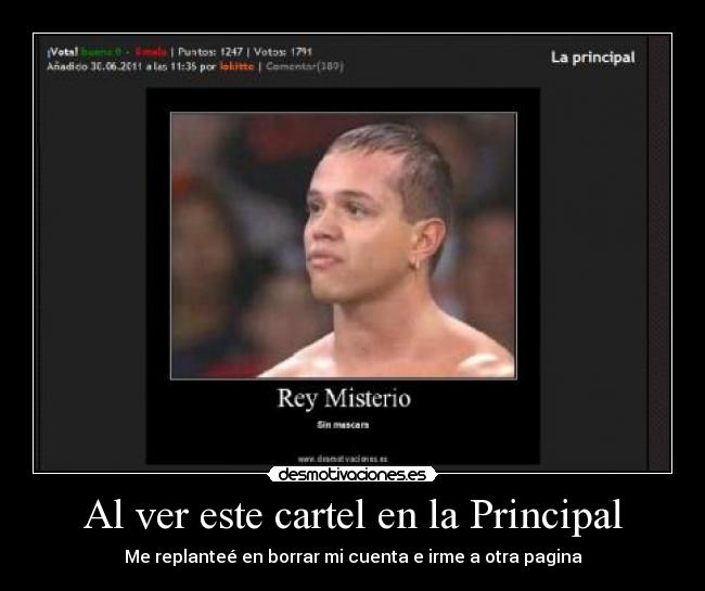 Al ver este cartel en la Principal - 