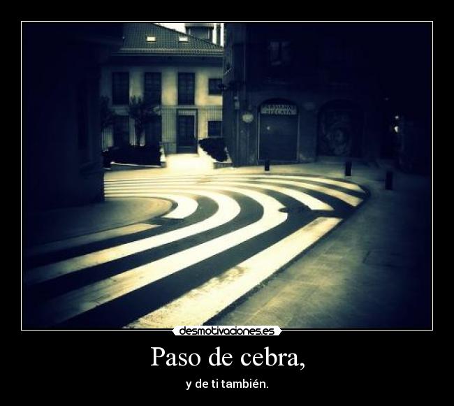 Paso de cebra, -