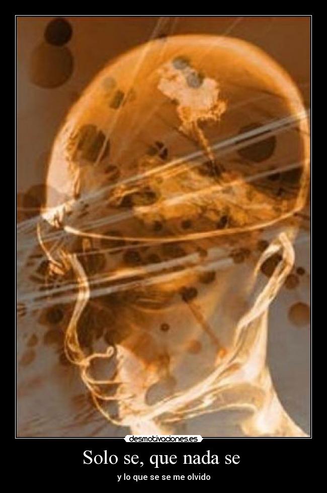 Solo se, que nada se - y lo que se se me olvido