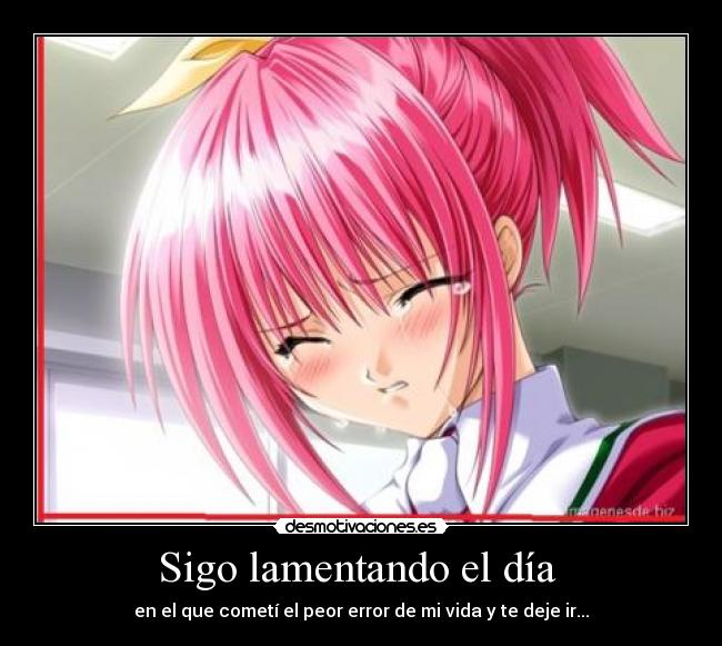 Sigo lamentando el día -