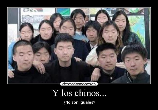 Y los chinos... - ¿No son iguales?