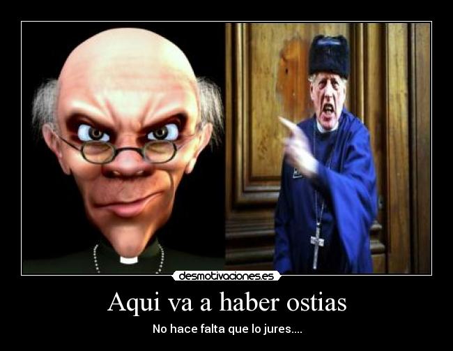 carteles curas iglesia pater desmotivaciones