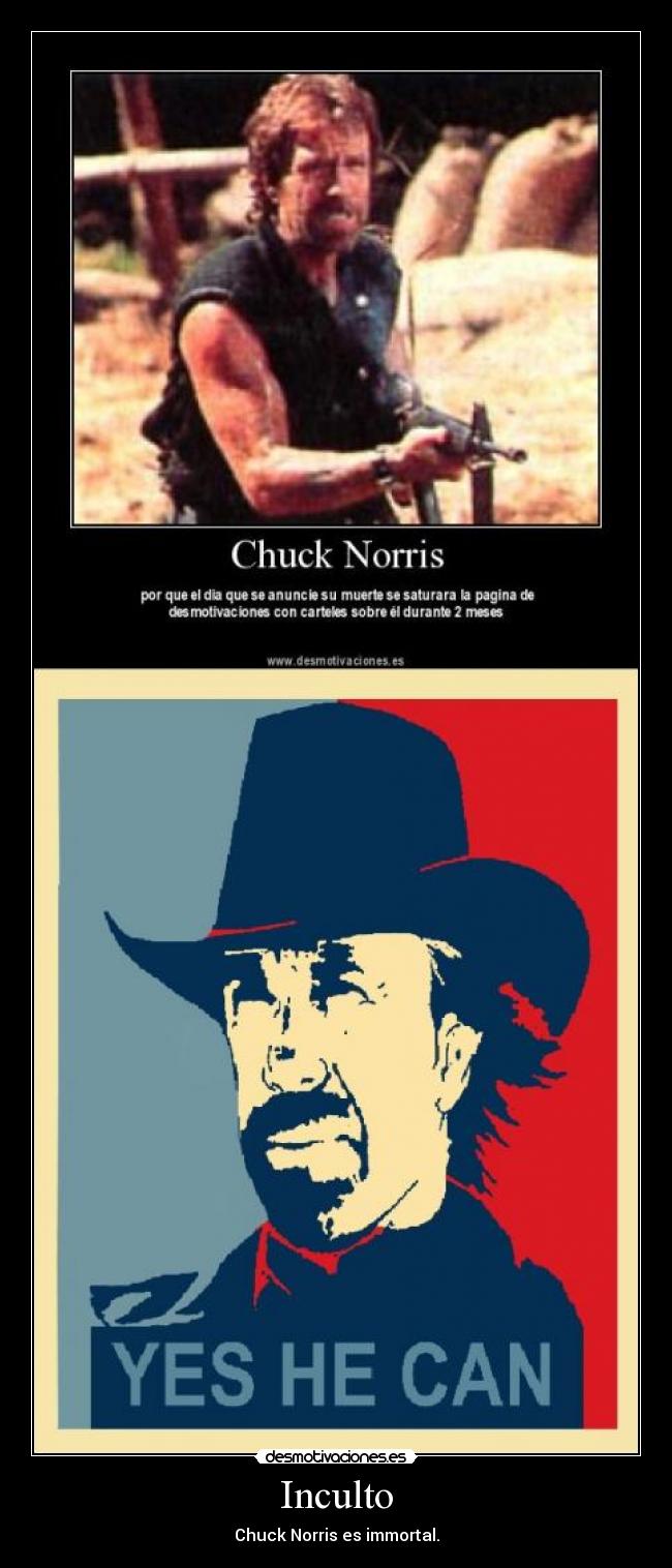 Inculto - Chuck Norris es immortal.