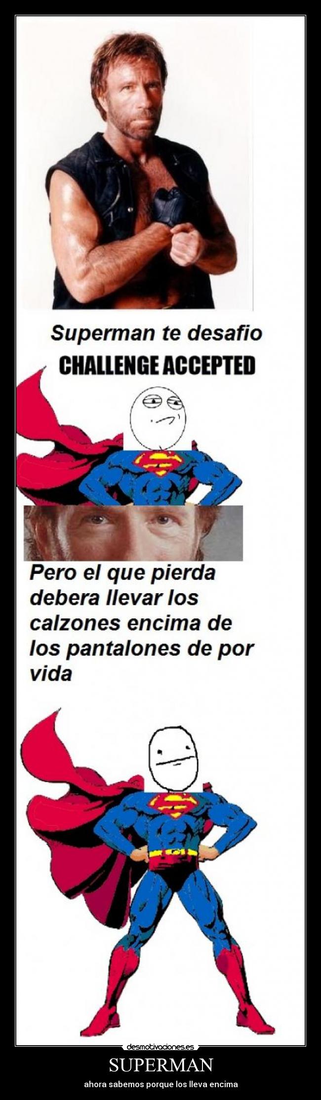 carteles superman chuck norris desmotivaciones
