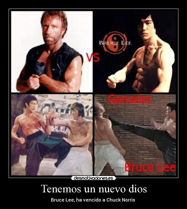 Tenemos un nuevo dios - Bruce Lee, ha vencido a Chuck Norris 