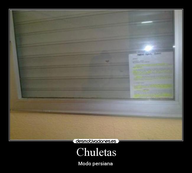 Chuletas - Modo persiana