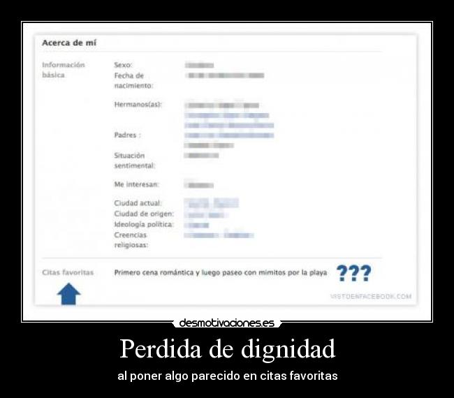 Perdida de dignidad - 