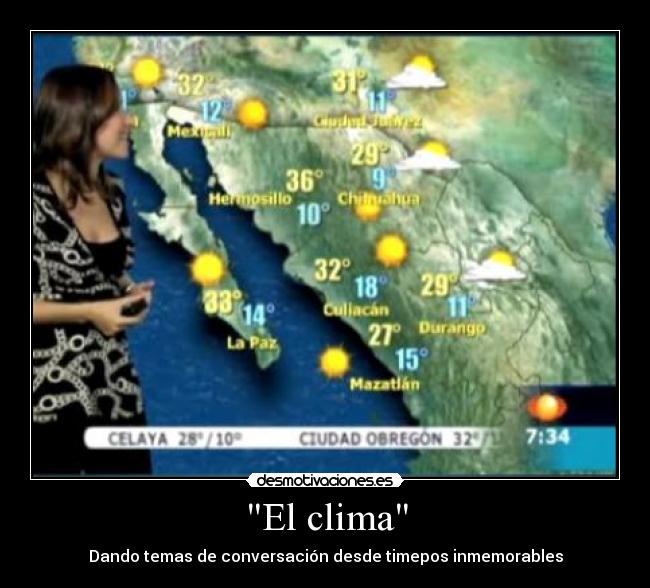 El clima - Dando temas de conversación desde timepos inmemorables